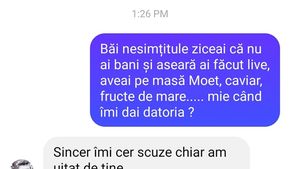 Bancul sfârșitului de săptămână | "Ziceai că nu ai bani și aseară aveai pe masă Moet"