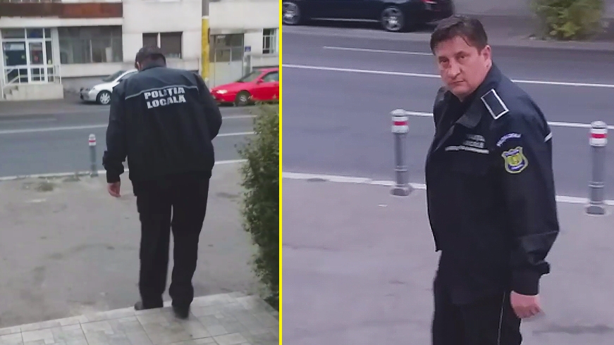 Agent de la Poliţia Locală, rupt de beat pe străzile din Constanţa. Omul abia se poate ţine pe picioare. VIDEO