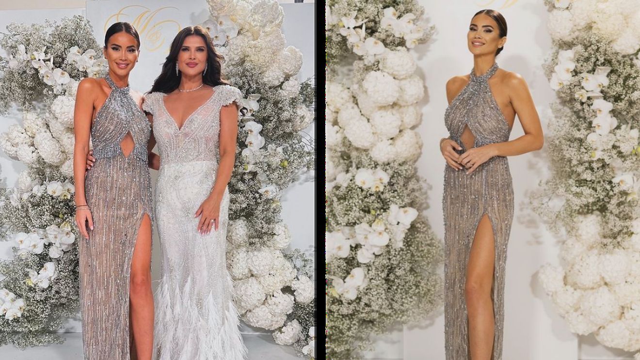 Nu e o glumă! Cât a costat rochia purtată de Geanina Ilieș la nunta Monicăi Bîrlădeanu cu Valeriu Gheorghiță