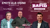 Miță Iosif și Marius Mitran vin astăzi la EXCLUSIV RAPID. Vă așteptăm la ora 16:30 în direct pe canalul de YouTube - ProSport!