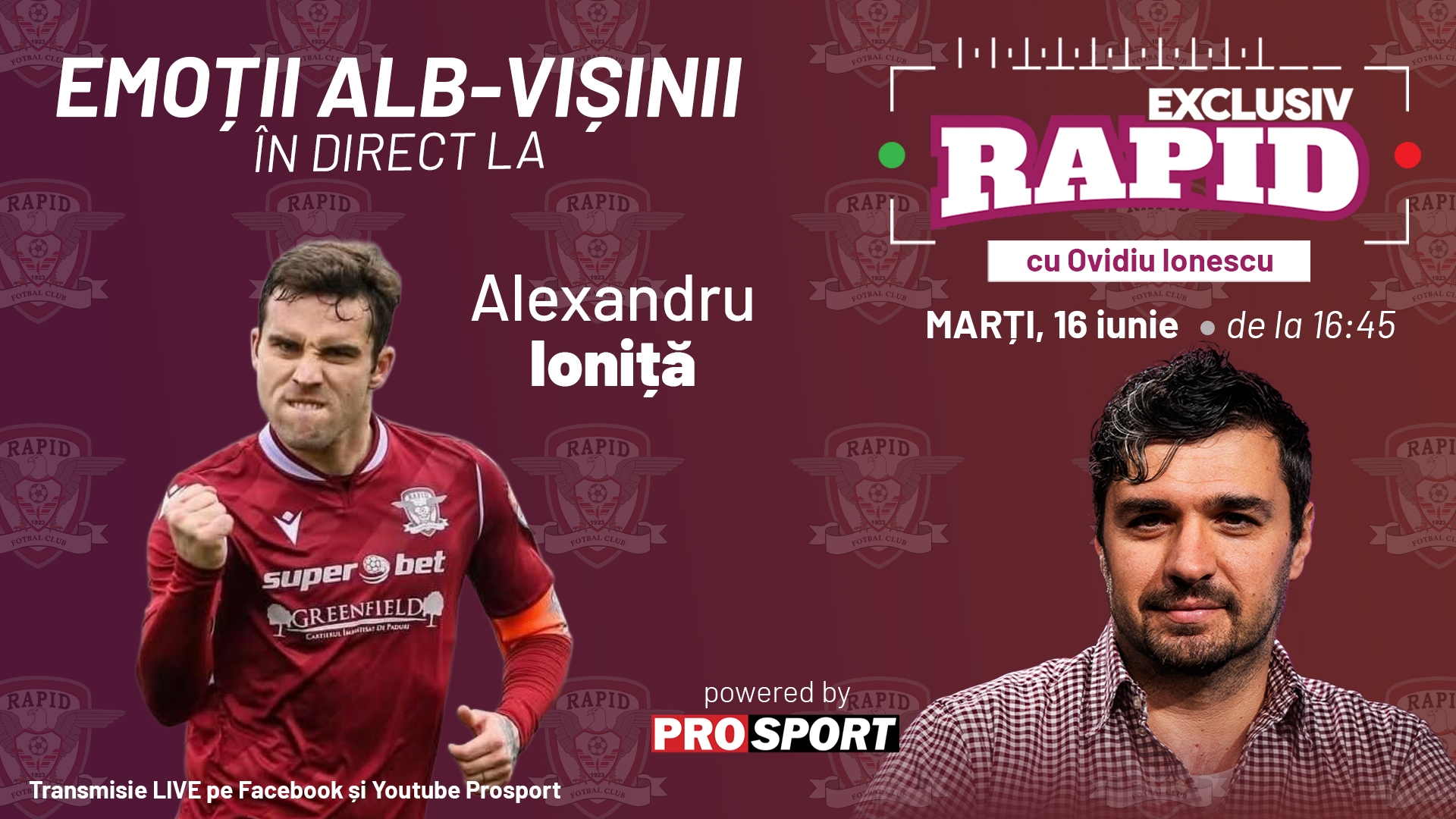A început treaba la Rapid. "EXCLUSIV RAPID" e în direct pe YouTube și Facebook - ProSport de la 16:45!