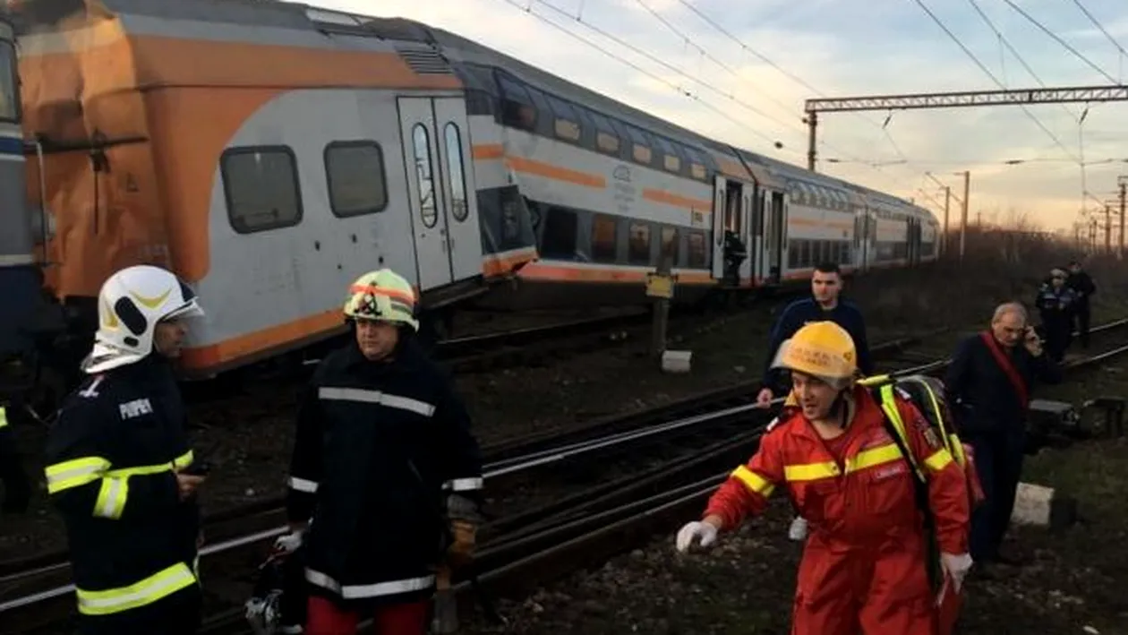 Trafic feroviar blocat în Mehedinți, după ce un vagon al unui tren de marfă a deraiat