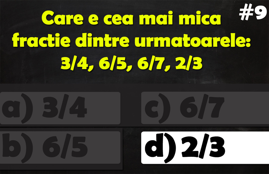 Testul IQ la care doar geniile răspund corect la cel puțin 8 din cele 10 întrebări | Prima: Cât face 90:10(1+2*3)-7?