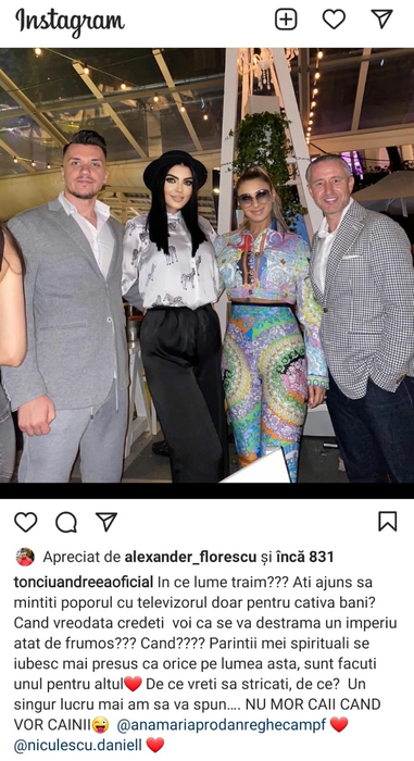 Andreea Tonciu a intervenit în scandalul apărut după ce Laurențiu Reghecampf a anunțat divorțul: “De ce vreți să stricați?” + Ce a implorat-o antrenorul pe Anamaria Prodan