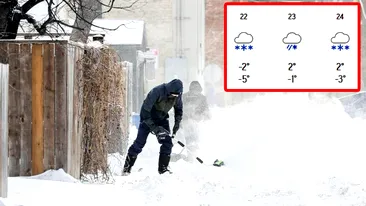 Ninge 7 zile la rând în România, începând de azi. Lista orașelor afectate, potrivit meteorologilor Accuweather