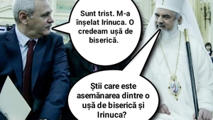 BANC | Discuție între Liviu Dragnea și Patriarhul Daniel: "Care e asemănarea dintre o ușă de biserică și Irinuca?"
