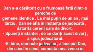 BANC | Dan s-a căsătorit cu o frumoasă fată dintr-o pereche de gemene identice