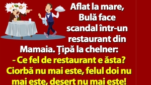BANC | Aflat la mare, Bulă face scandal într-un restaurant din Mamaia
