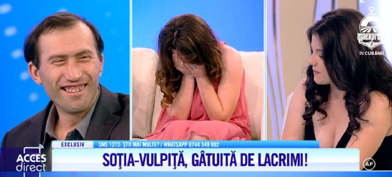 Vulpița a izbucnit în lacrimi la TV, după ce a aflat că soțul ei i-a făcut propuneri indecente Mihaelei, o brunetă voluptoasă