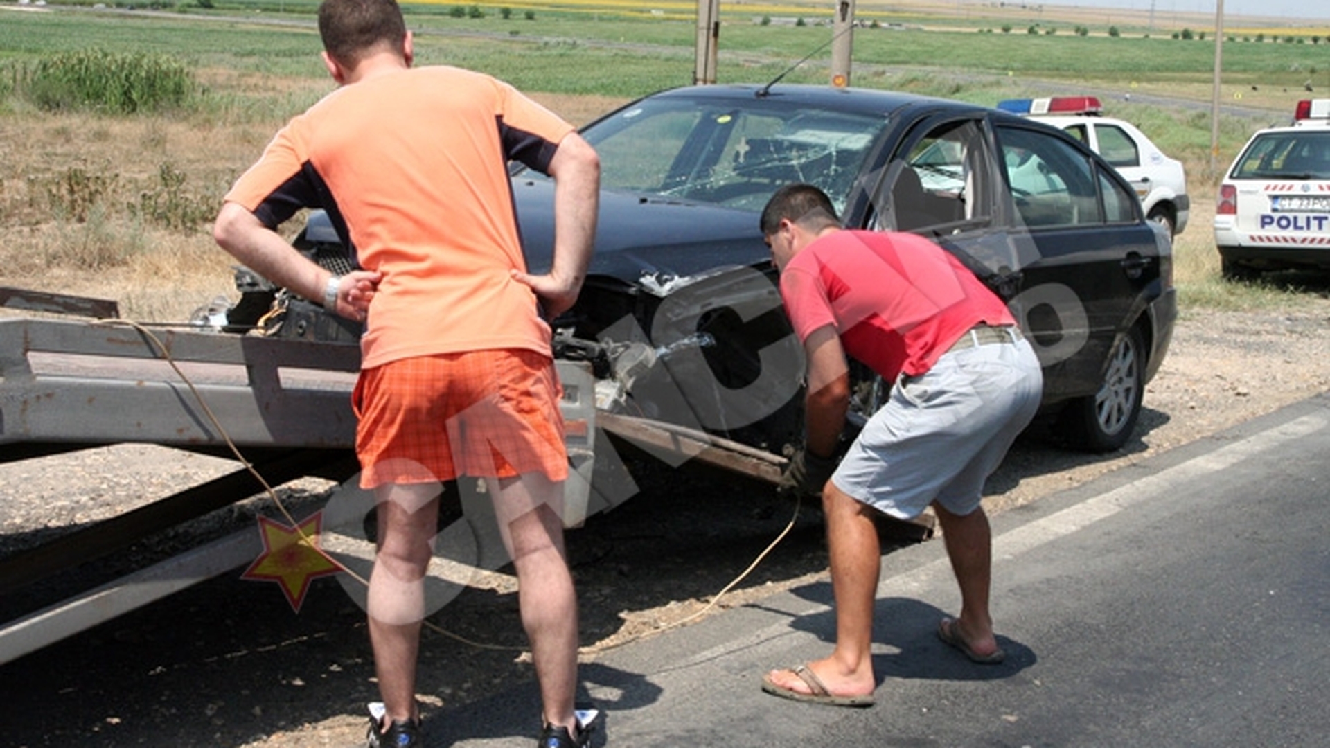 Accident cu noua victime la Faclia