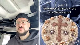 Reacția unui TikToker din Canada după ce a mâncat colivă: „The cross cake was very…”