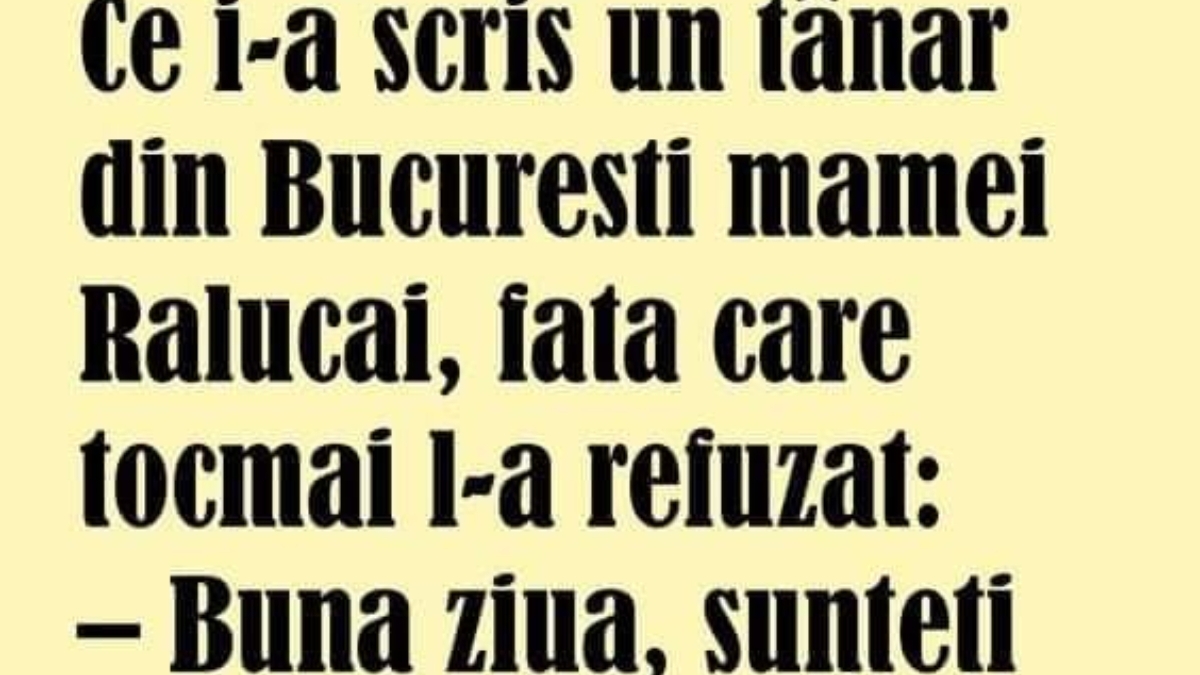BANC | Ce i-a scris un tânăr din București mamei Ralucăi