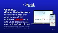 OFICIAL. Grupul Gândul este cel mai citit grup de presă din România. CANCAN este site-ul de presă cu cele mai multe afișări din .ro!