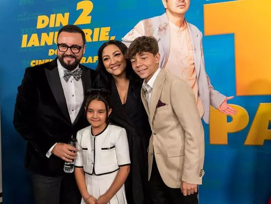 Familia Măruță la premiera filmului "Tati part-time"