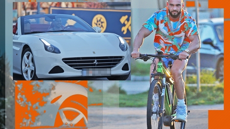Imagini fabuloase cu Dorian Popa! Ai permis, mergi cu Ferrari, nu ai, o dai pe ... bicicletă!