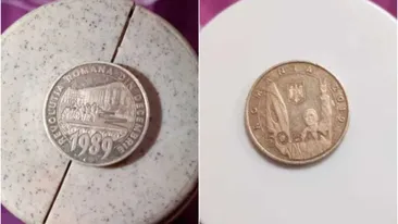 Dacă ai așa ceva acasă, te poți îmbogăți! Cu cât se vinde o monedă de 50 de bani din 1989 acum, în 2023