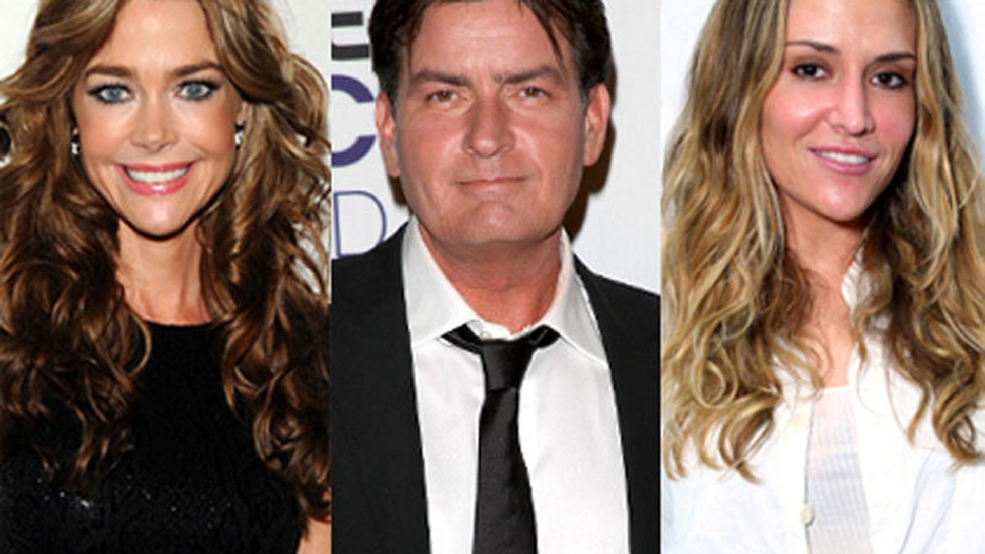 Intre doua nu te ploua! Charlie Sheen petrece cu fostele neveste, Denise Richards si Brooke Mueller