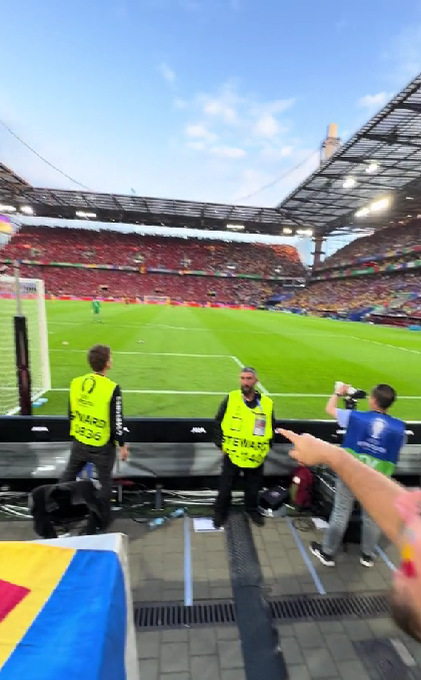 Ce a făcut un spectator român, în pielea goală, după ce a intrat în teren: „Ia, bă, adidasu'”. Imagini virale de la meciul României!