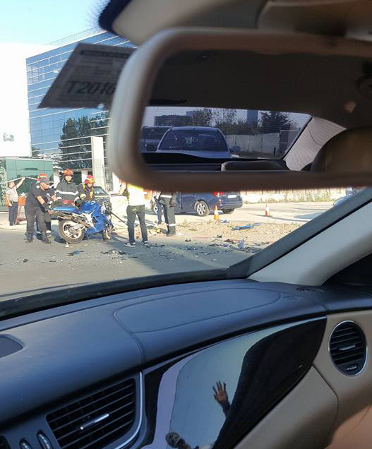 Mariana Roşca a fotografiat un accident de circulaţie în Pipera
