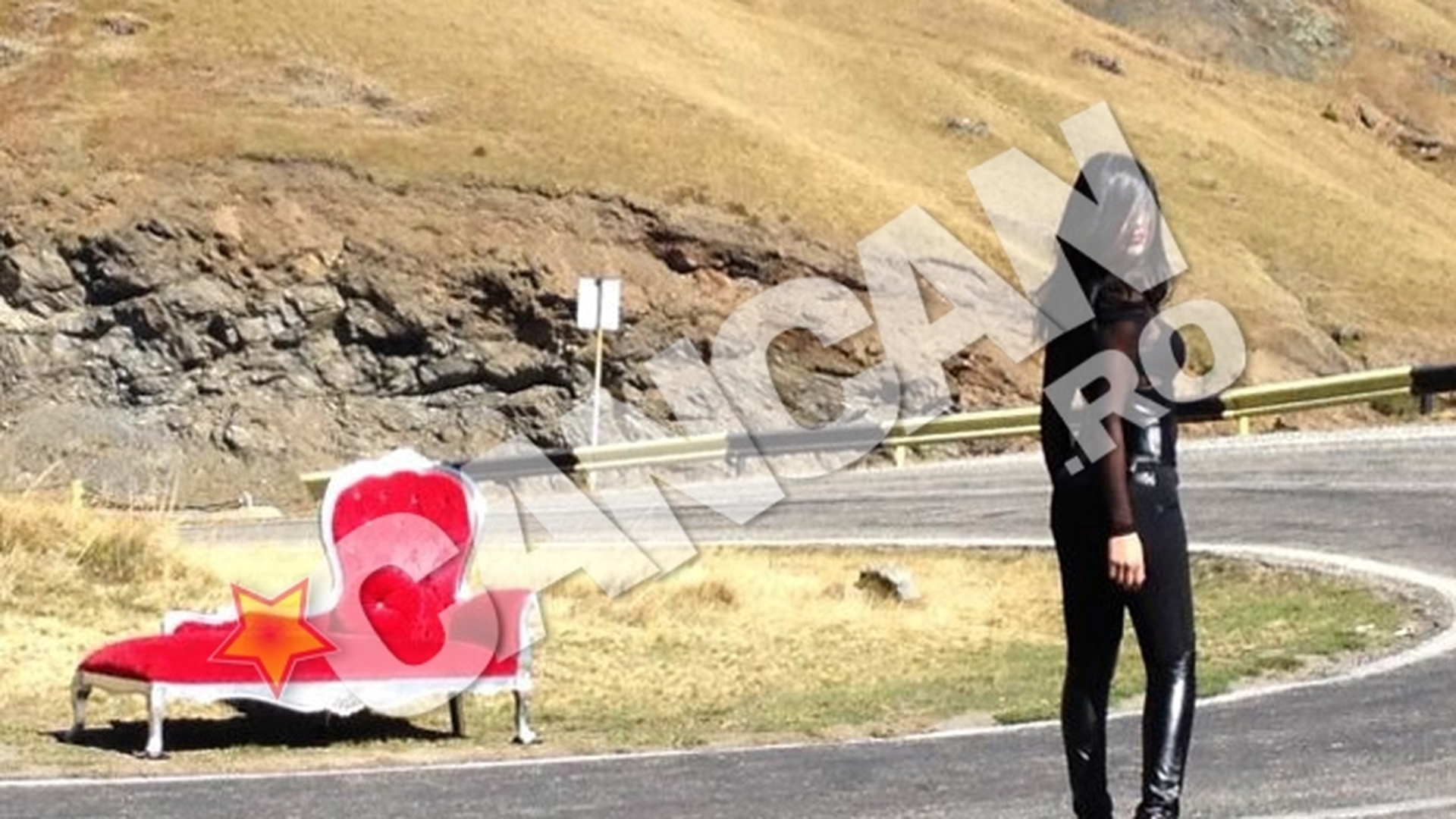 Una dintre cele mai sexy vedete autohtone a tarit senzatii nabanuite pe Transfagarasan. Si-a pus viata in pericol, stand o ora atarnata de o stanca, dar a fost susinuta de iubitul ei! "Am crezut ca mor de frica! Mai batea si vantul"