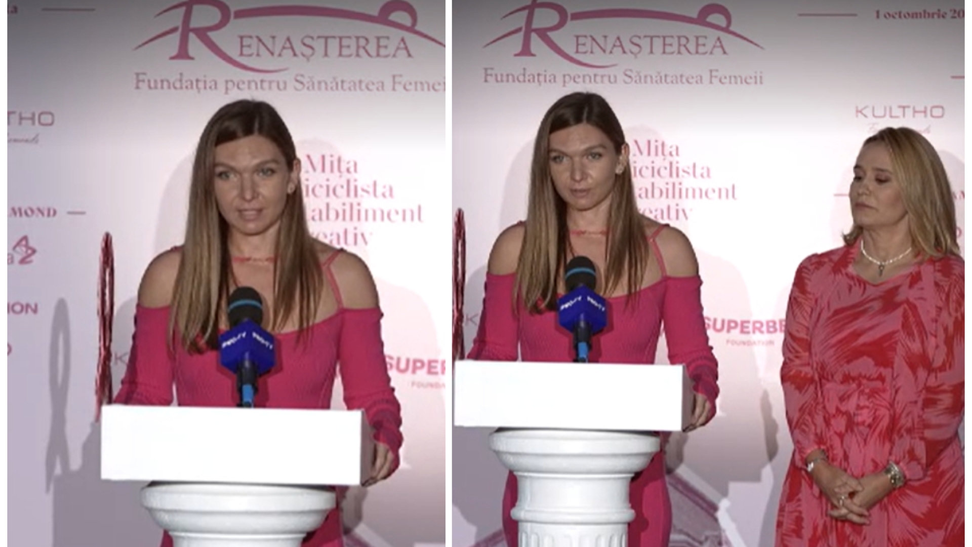 Simona Halep a apărut în public alături de Andreea Esca și de Mihaela Geoană. Evenimentul la care a vorbit după suspendare