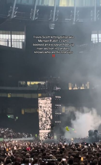Travis Scott a susținut un concert în Tottenham