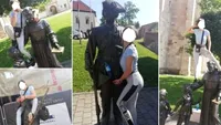 A vrut să își impresioneze urmăritorii și nu s-a gândit la consecințe. Ce a pățit o tânără după ce s-a urcat pe mai multe statui din Alba Iulia, pentru a-și face poze