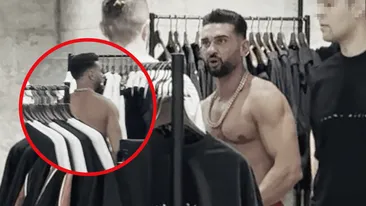 Dorian Popa, show la bustul gol printre clienții din mall. Nimeni nu a putut să îl oprească! Toți se holbau