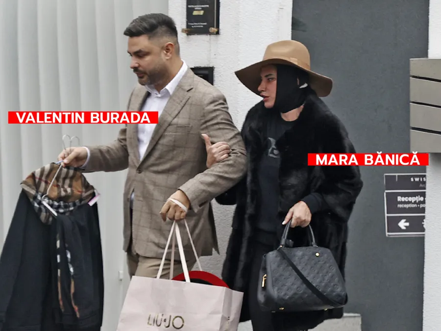 Mara Bănică iese din clinică, ajutată de Valentin Burada