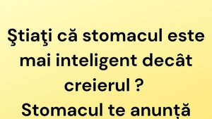 BANC | De ce este stomacul mai inteligent decât creierul