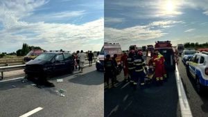 Accident grav pe A3: 2 victime au fost intubate, iar alta a fost preluată de elicopterul SMURD