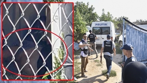 Uluitor ce face Gheorghe Dincă în timp ce anchetatorii fac cercetări. Detaliul sfidător din aceasta fotografie