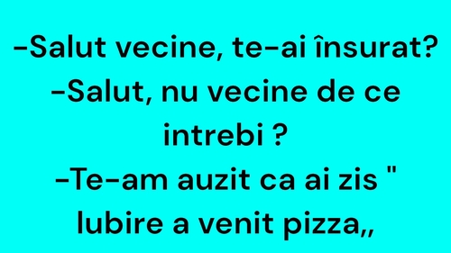 BANCUL ZILEI | Cu cine s-a însurat vecinul, de fapt
