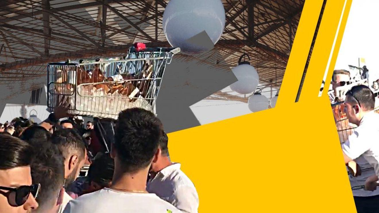 S-a întors fița din anii trecuți… A comandat un cărucior de hypermarket plin ochi cu sticle de vin!