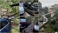 Pagube de sute de mii de euro după furtuna din Capitală: zeci de mașini distruse! Ce trebuie să faci, ca să fii despăgubit