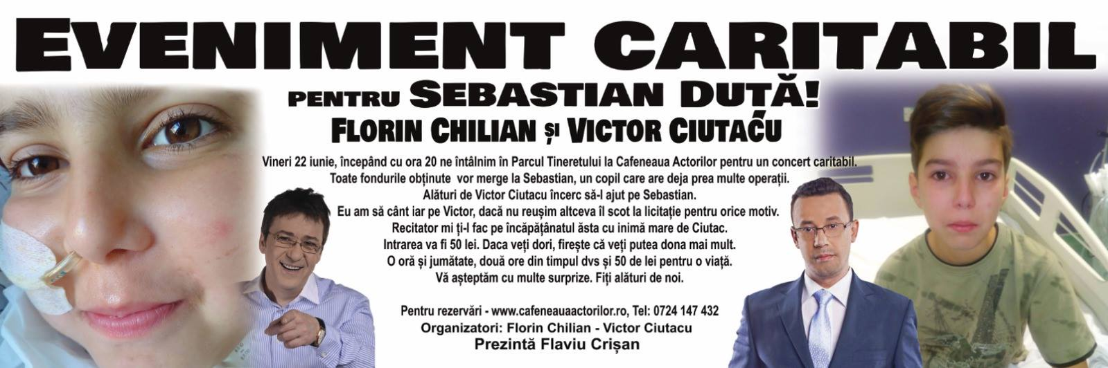 Florin Chilian, Victor Ciutacu și Gigi Becali, front comun pentru salvarea lui Sebastian, un puști în vâstă de 12 ani, bolnav de cancer. Ce se va întâmpla vineri, 22 iunie, la Cafeneaua Actorilor