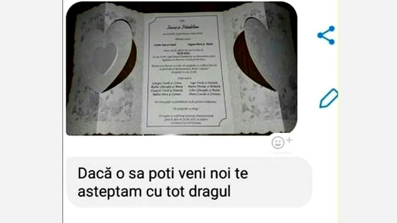 BANCUL ZILEI | Cum se refuză o invitație la nuntă pe Facebook