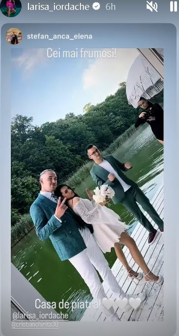 Larisa Iordache  și Cristian/ sursă foto: Instagram