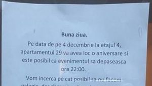 Imaginea zilei | Reacția pe care a avut-o un locatar al unui bloc, după ce un vecin a anunțat că organizează o petrecere
