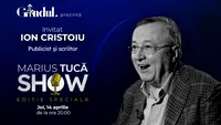 Marius Tucă Show începe joi, 14 aprilie, de la ora 20.00, live pe gandul.ro cu o nouă ediție specială