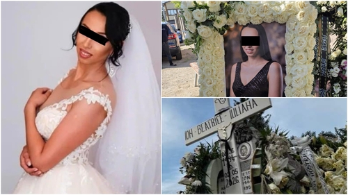 Imaginile durerii de la înmormântarea lui Beatrice, tânăra care a murit după ce a fost diagnosticată cu o formă rară de cancer