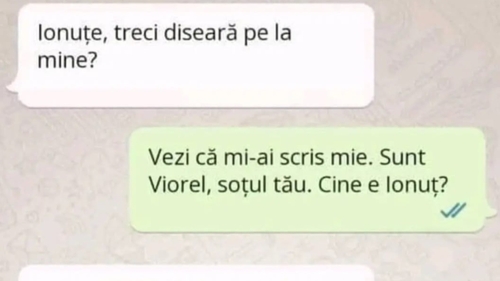 Bancul începutului de săptămână | "Ionuţe, treci diseară pe la mine?"