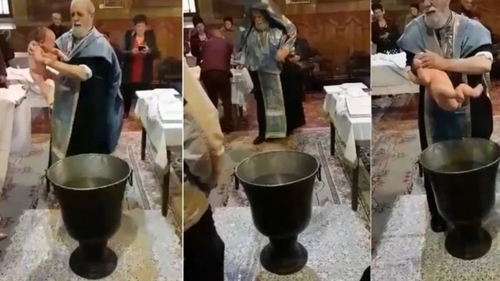 Preotul brăilean care a bruscat un bebeluş la slujba de botez a fost suspendat temporar!
