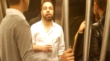 Surpriză mare pentru pasagerii unui metrou bucureştean! Au dat nas în nas cu Florin Salam!