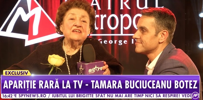 Ultima apariție la TV a Tamarei Buciuceanu-Botez. Era extrem de slăbită