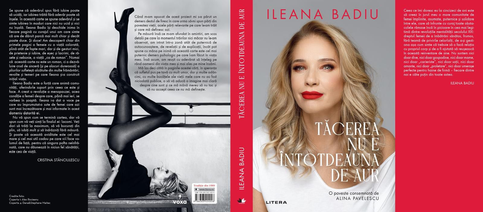 Ileana Badiu lansează cartea biografică „Tăcerea nu e întotdeauna de aur”
