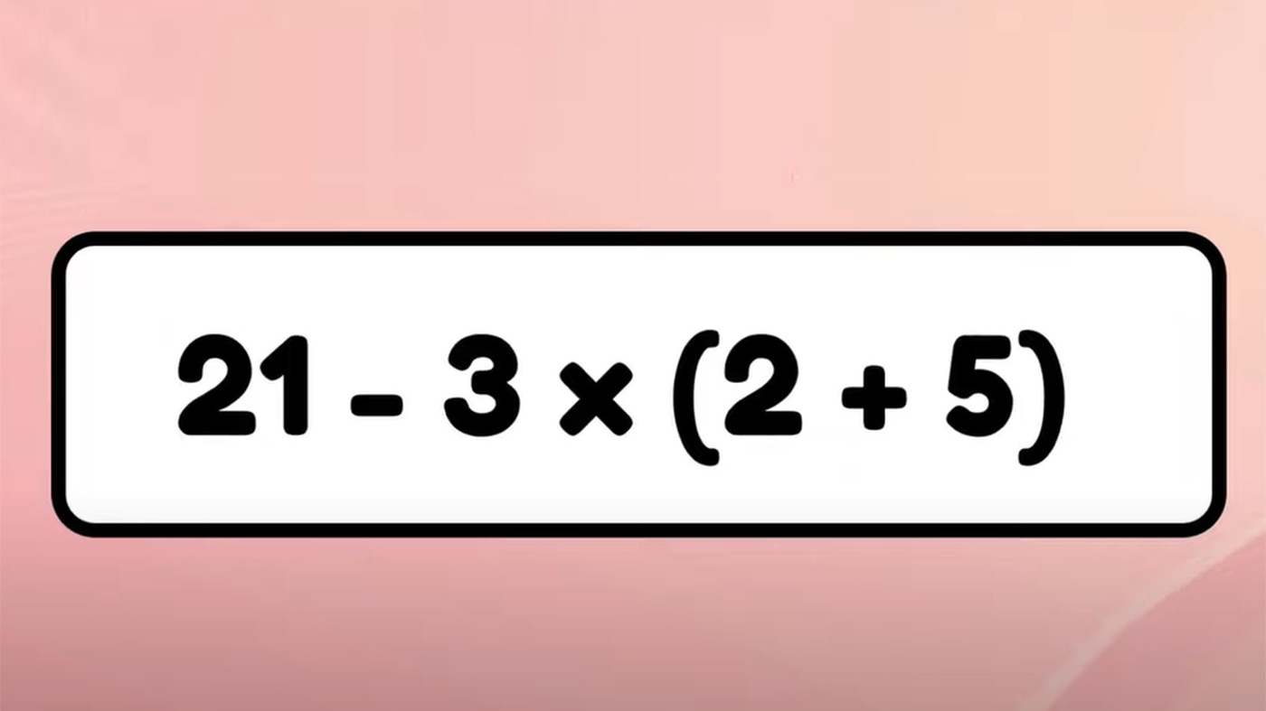 Test IQ la care mulți greșesc | Cât fac 21-3x(2+5)=?