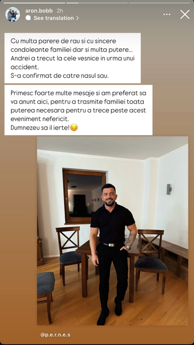 Mesajele curg după moartea concurentului Andrei Perneș de la Mireasa. Cu cine mai păstrase legătura?