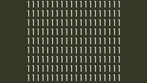 TEST IQ | Găsiți singura literă "i" pierdută printre cifrele "1" din imagine