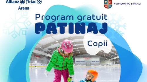 Comunicat de presă. Fundația Țiriac lansează cea de-a 9 ediție a programului gratuit de inițiere în patinaj pentru copii „Primii pași pe gheață”